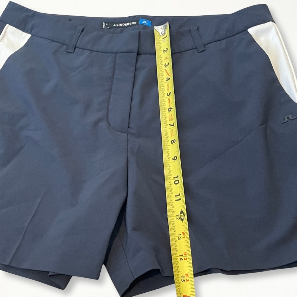 SOLD J. Lindeberg Gwen Short Micro Women’s Athletic Golf Shorts Navy + White - Picture 15 of 16
